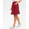 imageG Gradual Skorts Skirts for Women with 5 Pockets 20quot Knee Length Golf Skirt Modest Long Tennis Athletic Skirts for WomenRed