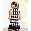imageG Gradual Sleeveless Golf Shirts for Women Collared V Neck Tennis Tank Top Cooling Polo UPF 50 Quick Dry LightweightGrey Argyle