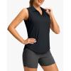 imageG Gradual Sleeveless Golf Shirts for Women Collared V Neck Tennis Tank Top Cooling Polo UPF 50 Quick Dry LightweightHeather Carbon