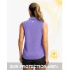 imageG Gradual Sleeveless Golf Shirts for Women Collared V Neck Tennis Tank Top Cooling Polo UPF 50 Quick Dry LightweightHeather Dark Purple