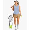 imageG Gradual Sleeveless Golf Shirts for Women Collared V Neck Tennis Tank Top Cooling Polo UPF 50 Quick Dry LightweightHeather Grey Blue