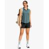 imageG Gradual Sleeveless Golf Shirts for Women Collared V Neck Tennis Tank Top Cooling Polo UPF 50 Quick Dry LightweightHeather Grey Sage