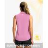 imageG Gradual Sleeveless Golf Shirts for Women Collared V Neck Tennis Tank Top Cooling Polo UPF 50 Quick Dry LightweightHeather Light Rose