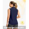 imageG Gradual Sleeveless Golf Shirts for Women Collared V Neck Tennis Tank Top Cooling Polo UPF 50 Quick Dry LightweightHeather Navy