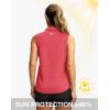 imageG Gradual Sleeveless Golf Shirts for Women Collared V Neck Tennis Tank Top Cooling Polo UPF 50 Quick Dry LightweightHeather Red