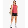 imageG Gradual Sleeveless Golf Shirts for Women Collared V Neck Tennis Tank Top Cooling Polo UPF 50 Quick Dry LightweightHeather Red
