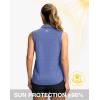 imageG Gradual Sleeveless Golf Shirts for Women Collared V Neck Tennis Tank Top Cooling Polo UPF 50 Quick Dry LightweightHeather Royal Blue