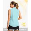 imageG Gradual Sleeveless Golf Shirts for Women Collared V Neck Tennis Tank Top Cooling Polo UPF 50 Quick Dry LightweightHeather Sky Blue