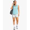 imageG Gradual Sleeveless Golf Shirts for Women Collared V Neck Tennis Tank Top Cooling Polo UPF 50 Quick Dry LightweightHeather Sky Blue