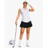 imageG Gradual Sleeveless Golf Shirts for Women Collared V Neck Tennis Tank Top Cooling Polo UPF 50 Quick Dry LightweightHeather White