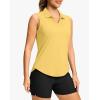 imageG Gradual Sleeveless Golf Shirts for Women Collared V Neck Tennis Tank Top Cooling Polo UPF 50 Quick Dry LightweightHeather Yellow