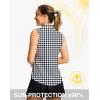 imageG Gradual Sleeveless Golf Shirts for Women Collared V Neck Tennis Tank Top Cooling Polo UPF 50 Quick Dry LightweightHoundstooth