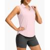 imageG Gradual Sleeveless Golf Shirts for Women Collared V Neck Tennis Tank Top Cooling Polo UPF 50 Quick Dry LightweightPeach