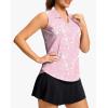 imageG Gradual Sleeveless Golf Shirts for Women Collared V Neck Tennis Tank Top Cooling Polo UPF 50 Quick Dry LightweightPink Paisley
