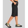 imageG Gradual Womens 15 Long Shorts Below The Knee Hiking Cargo Capris Stretch Quick Dry Bermuda Shorts for Women with PocketsBlack