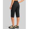 imageG Gradual Womens 15 Long Shorts Below The Knee Hiking Cargo Capris Stretch Quick Dry Bermuda Shorts for Women with PocketsBlack