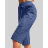 imageG Gradual Womens 15 Long Shorts Below The Knee Hiking Cargo Capris Stretch Quick Dry Bermuda Shorts for Women with PocketsBlue
