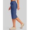 imageG Gradual Womens 15 Long Shorts Below The Knee Hiking Cargo Capris Stretch Quick Dry Bermuda Shorts for Women with PocketsBlue