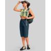 imageG Gradual Womens 15 Long Shorts Below The Knee Hiking Cargo Capris Stretch Quick Dry Bermuda Shorts for Women with PocketsDusty Blue