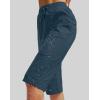 imageG Gradual Womens 15 Long Shorts Below The Knee Hiking Cargo Capris Stretch Quick Dry Bermuda Shorts for Women with PocketsDusty Blue