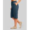 imageG Gradual Womens 15 Long Shorts Below The Knee Hiking Cargo Capris Stretch Quick Dry Bermuda Shorts for Women with PocketsDusty Blue