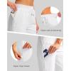imageG Gradual Womens 15 Long Shorts Below The Knee Hiking Cargo Capris Stretch Quick Dry Bermuda Shorts for Women with PocketsDwhite