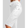 imageG Gradual Womens 15 Long Shorts Below The Knee Hiking Cargo Capris Stretch Quick Dry Bermuda Shorts for Women with PocketsDwhite