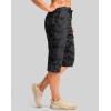 imageG Gradual Womens 15 Long Shorts Below The Knee Hiking Cargo Capris Stretch Quick Dry Bermuda Shorts for Women with PocketsGrey Camo
