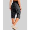 imageG Gradual Womens 15 Long Shorts Below The Knee Hiking Cargo Capris Stretch Quick Dry Bermuda Shorts for Women with PocketsGrey Camo