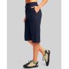 imageG Gradual Womens 15 Long Shorts Below The Knee Hiking Cargo Capris Stretch Quick Dry Bermuda Shorts for Women with PocketsNavy
