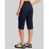 imageG Gradual Womens 15 Long Shorts Below The Knee Hiking Cargo Capris Stretch Quick Dry Bermuda Shorts for Women with PocketsNavy
