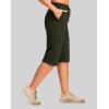 imageG Gradual Womens 15 Long Shorts Below The Knee Hiking Cargo Capris Stretch Quick Dry Bermuda Shorts for Women with PocketsOlive