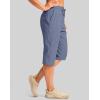 imageG Gradual Womens 15 Long Shorts Below The Knee Hiking Cargo Capris Stretch Quick Dry Bermuda Shorts for Women with PocketsSlate Blue