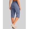 imageG Gradual Womens 15 Long Shorts Below The Knee Hiking Cargo Capris Stretch Quick Dry Bermuda Shorts for Women with PocketsSlate Blue