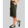 imageG Gradual Womens 15 Long Shorts Below The Knee Hiking Cargo Capris Stretch Quick Dry Bermuda Shorts for Women with PocketsSlate Green