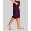 imageG Gradual Womens 15 Long Shorts Below The Knee Hiking Cargo Capris Stretch Quick Dry Bermuda Shorts for Women with PocketsWine