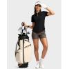 imageG Gradual Womens Golf Shirt Metal Zip Up Polo Short Sleeve Tennis Work Athletic Collared Top Quick Dry LightweightBlack