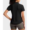 imageG Gradual Womens Golf Shirt Metal Zip Up Polo Short Sleeve Tennis Work Athletic Collared Top Quick Dry LightweightBlack