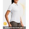 imageG Gradual Womens Golf Shirt Metal Zip Up Polo Short Sleeve Tennis Work Athletic Collared Top Quick Dry LightweightBlack Dot