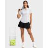 imageG Gradual Womens Golf Shirt Metal Zip Up Polo Short Sleeve Tennis Work Athletic Collared Top Quick Dry LightweightBlack Dot