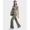 imageG Gradual Womens Golf Shirt Metal Zip Up Polo Short Sleeve Tennis Work Athletic Collared Top Quick Dry LightweightGrey Argyle