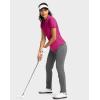 imageG Gradual Womens Golf Shirt Metal Zip Up Polo Short Sleeve Tennis Work Athletic Collared Top Quick Dry LightweightLight Rose