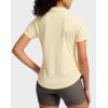 imageG Gradual Womens Golf Shirt Metal Zip Up Polo Short Sleeve Tennis Work Athletic Collared Top Quick Dry LightweightLight Yellow