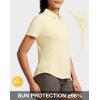 imageG Gradual Womens Golf Shirt Metal Zip Up Polo Short Sleeve Tennis Work Athletic Collared Top Quick Dry LightweightLight Yellow