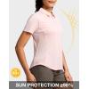 imageG Gradual Womens Golf Shirt Metal Zip Up Polo Short Sleeve Tennis Work Athletic Collared Top Quick Dry LightweightPink