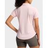 imageG Gradual Womens Golf Shirt Metal Zip Up Polo Short Sleeve Tennis Work Athletic Collared Top Quick Dry LightweightPink