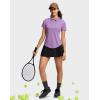 imageG Gradual Womens Golf Shirt Metal Zip Up Polo Short Sleeve Tennis Work Athletic Collared Top Quick Dry LightweightPurple