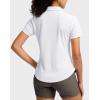 imageG Gradual Womens Golf Shirt Metal Zip Up Polo Short Sleeve Tennis Work Athletic Collared Top Quick Dry LightweightWhite