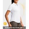 imageG Gradual Womens Golf Shirt Metal Zip Up Polo Short Sleeve Tennis Work Athletic Collared Top Quick Dry LightweightWhite