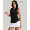 imageG Gradual Womens Golf Shirt Sleeveless Zip Up Polo Shirts for Women Collared Lightweight Tennis Athletic Tank TopBlack
